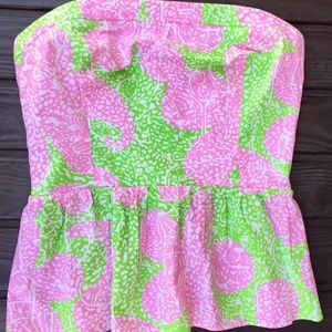 *Lilly Pulitzer Shandy Peplum Top Size 6*